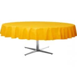 Mantel redondo amarillo