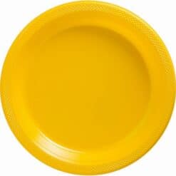 Plato grande desechable amarillo