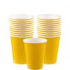 Vasos desechables amarillo