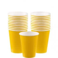 Vasos desechables amarillo