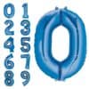 Globos metálicos número azul
