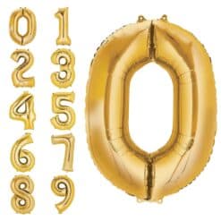 Globos Numero 34 Oro