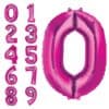 Globos metálicos numero magenta