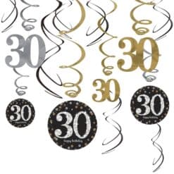 Decoraciones colgantes 30 años