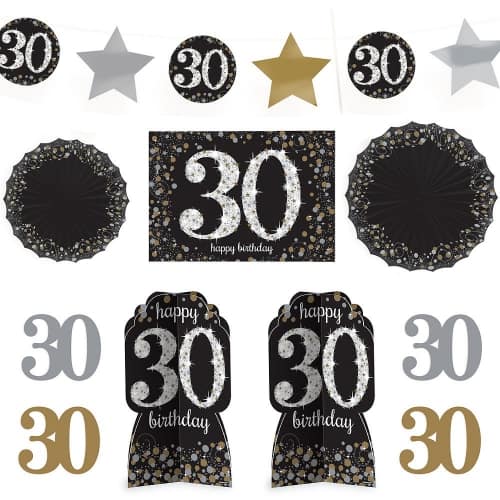 large_2016_Amscan_30_Destellos_Kit_Decoracion Celebracion brillante paquete decorativo 30 años