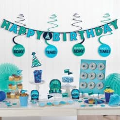 Paquete Decorativo Happy Birthday Azul