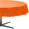 Mantel redondo color naranja