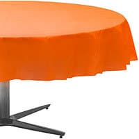 Mantel redondo color naranja