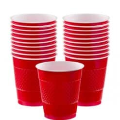 Vasos color rojo