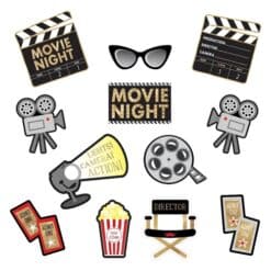 Figuras decorativas noche de cine