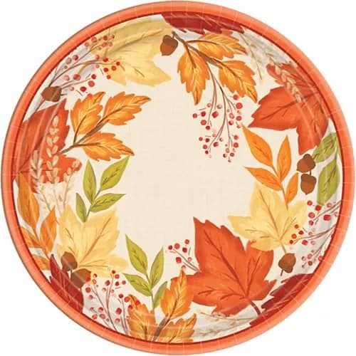 Fall_Foliage_Plato_Grande Plato desechable follaje de otoño
